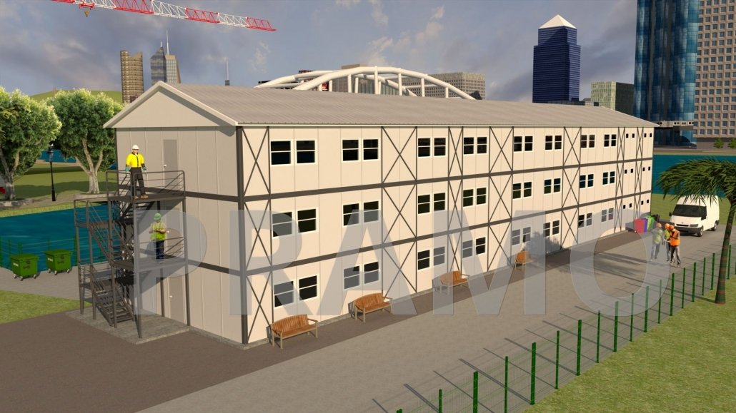 مبنى سكني مكون من ثلاثة طوابق بمساحة 1200 متر مربع