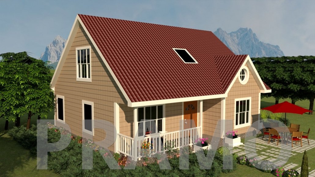 158 متر مربع من المساكن الفولاذية المكونة من طابقين