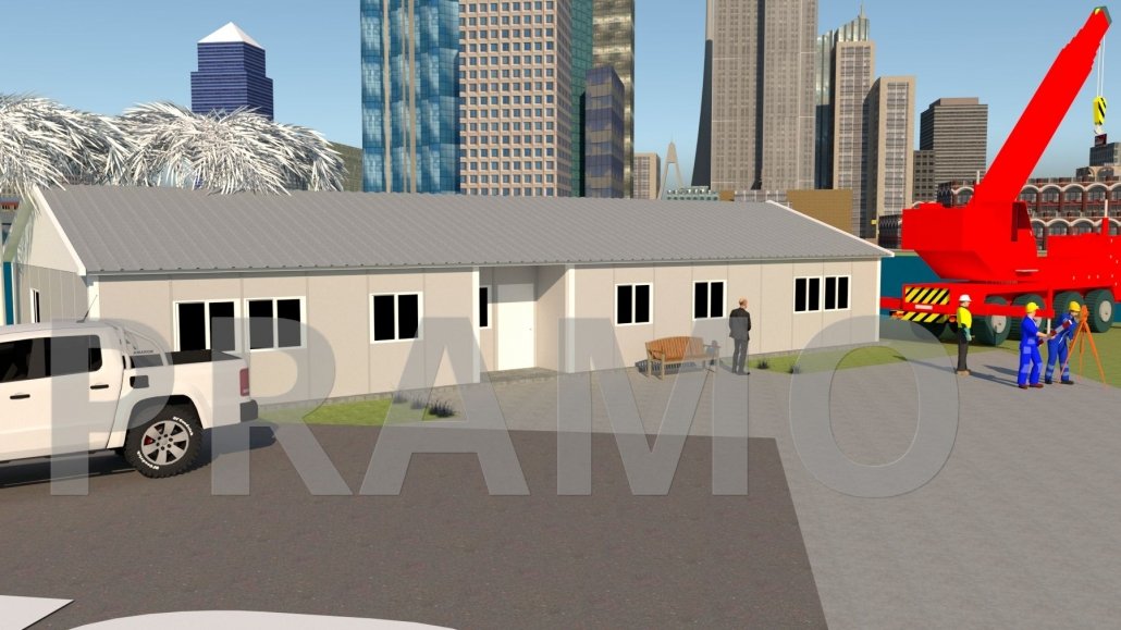 مبنى مكاتب من طابق واحد بمساحة 193 مترًا مربعًا