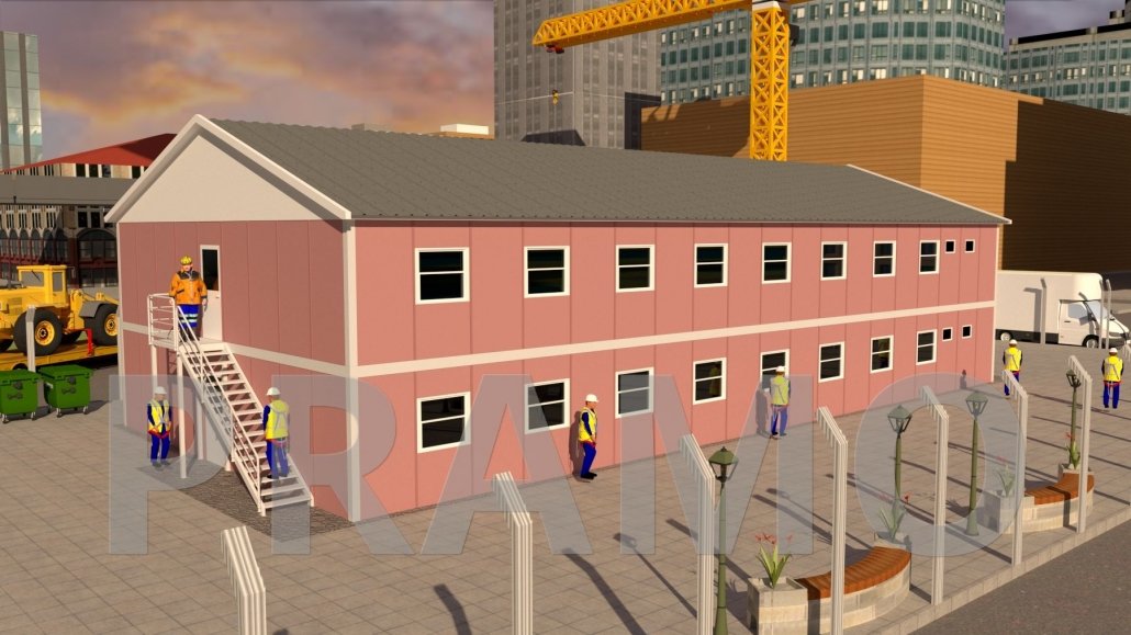 مبنى سكني مكون من طابقين بمساحة 550 مترًا مربعًا