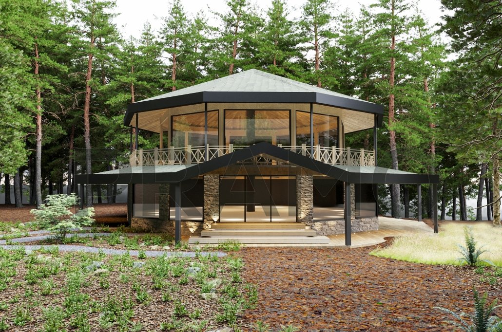 مطعم من الفولاذ الخفيف بمساحة 550 متر مربع