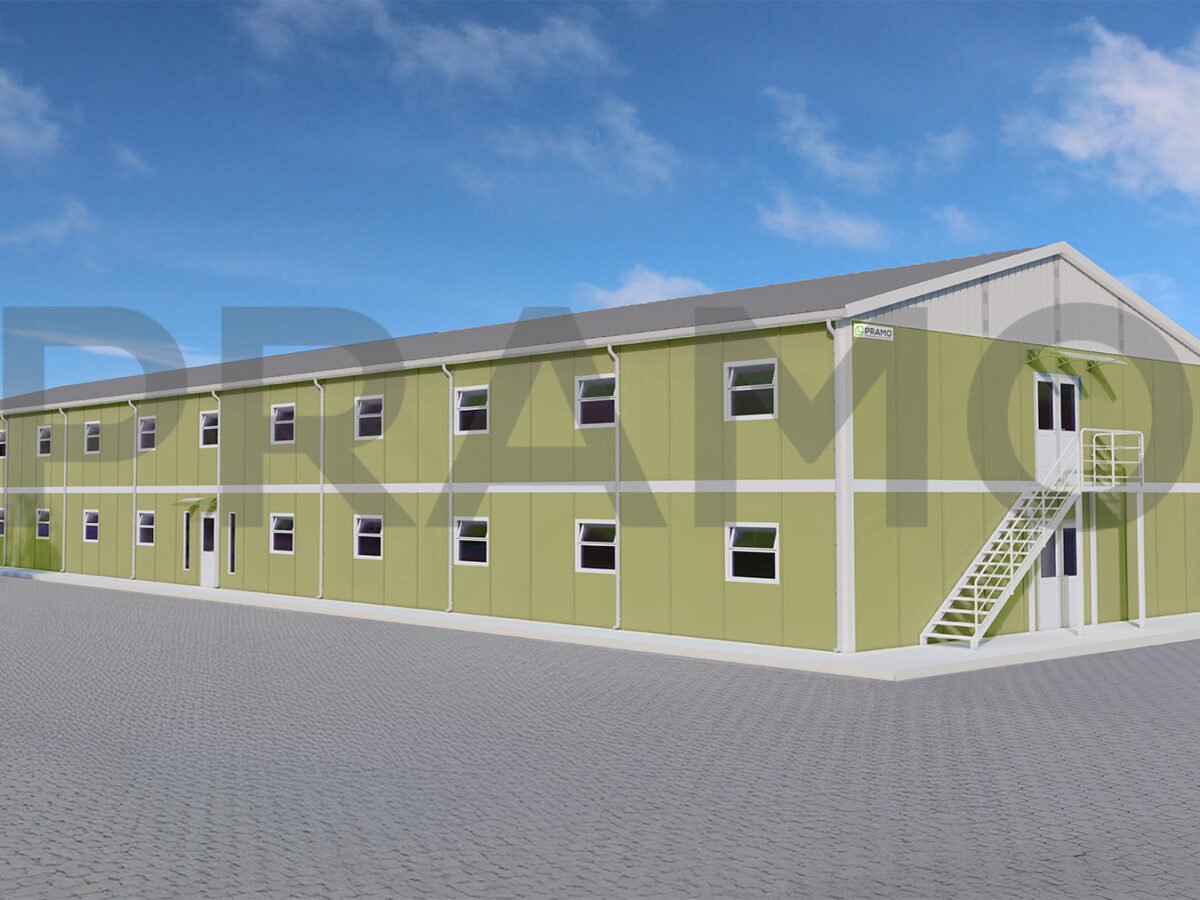 1154 متر مربع من مساكن العمال الجاهزة