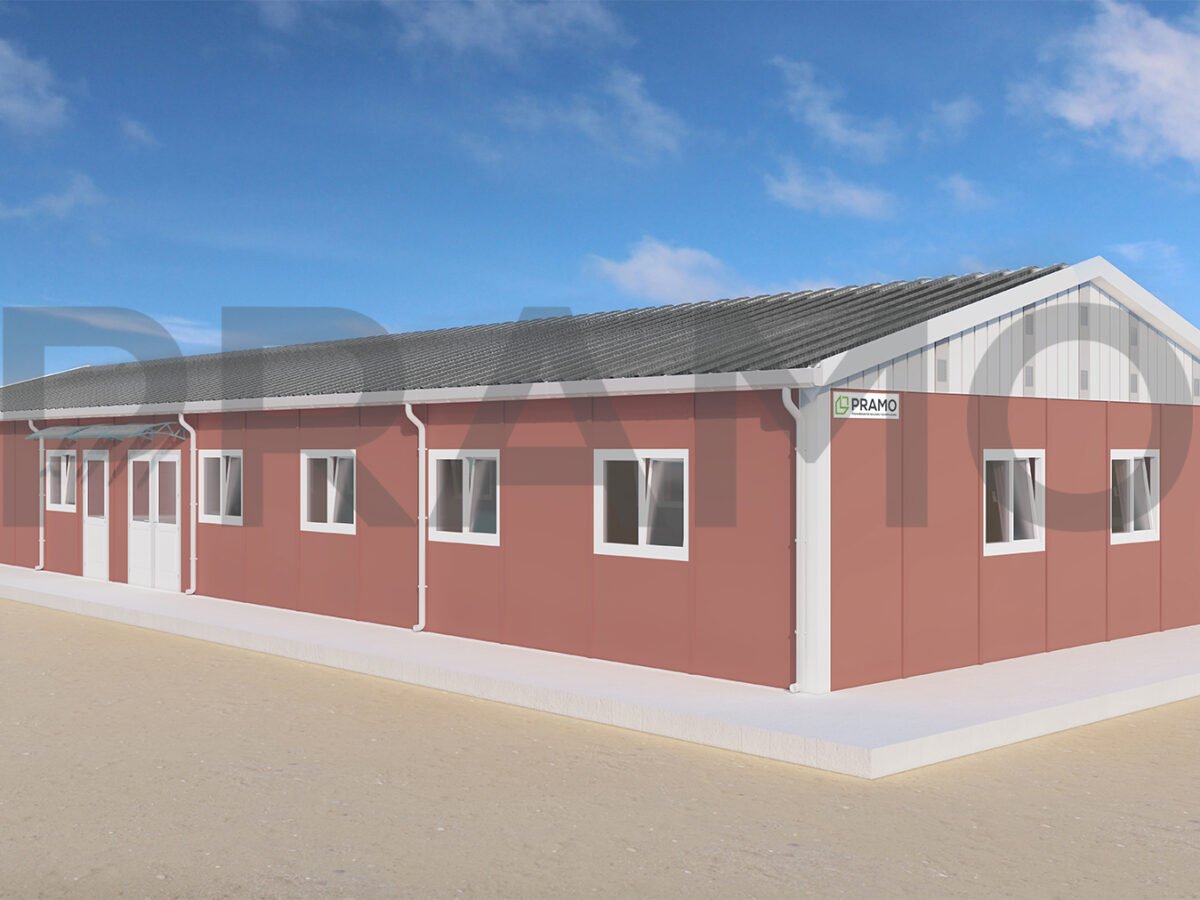 قاعة طعام مسبقة الصنع بمساحة 204 متر مربع