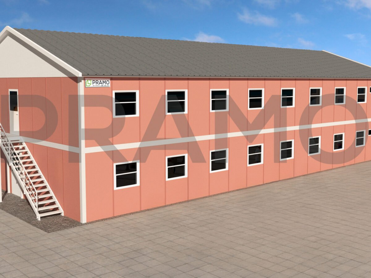 550 متر مربع من مساكن العمال الجاهزة